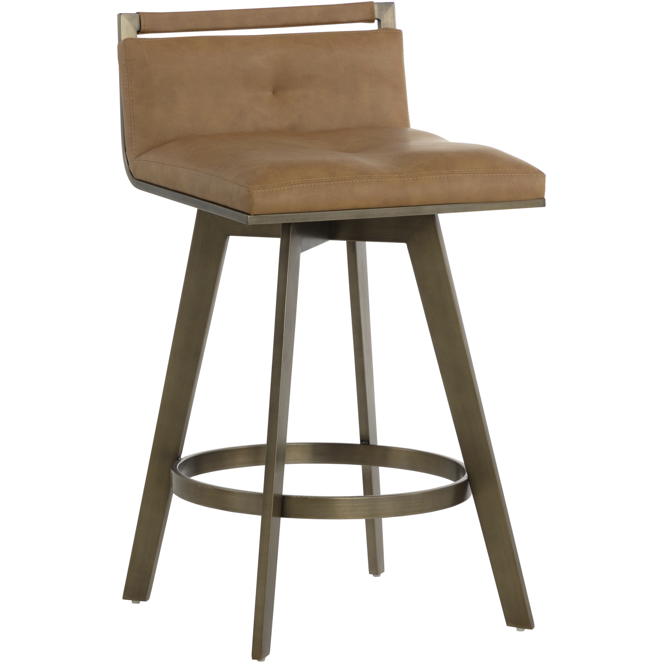 Arizona 32.5 inch Milliken Cognac Swivel Counter Stool